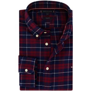 Tommy Hilfiger Regular Fit overhemd rood geruit button-down