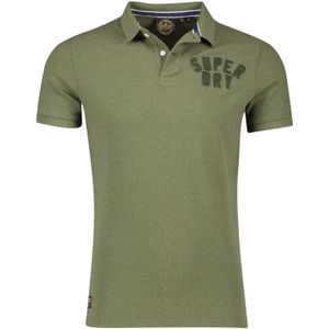 Groene Superdry polo normale fit effen katoen schulte herenmode