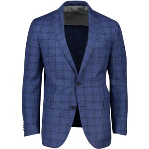 Blauw geruit Dressler colbert wol slim fit herenmode