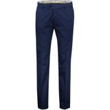 Donkerblauwe Meyer exclusive modern fit katoenen pantalon Bonn