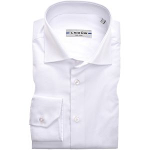 Modern Fit overhemd Ledub wit anti kreuk