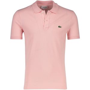 Lacoste polo slim fit roze 2-knoops katoen