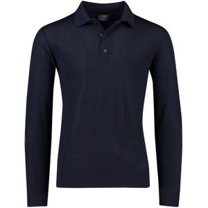 Paul & Shark lange mouw polo merino navy