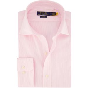 Polo Ralph Lauren roze gestreept overhemd slim fit katoen