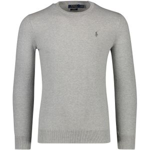 Ralph Lauren sweater ronde hals Slim Fit grijs