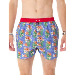 Mc Alson boxershort bloemenprint donkerblauw katoen
