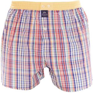 Boxershort Mc Alson blauw geel geruit katoen