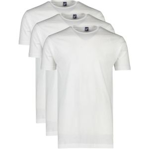 Alan Red Derby t-shirt wit effen katoen 3-pack ronde hals