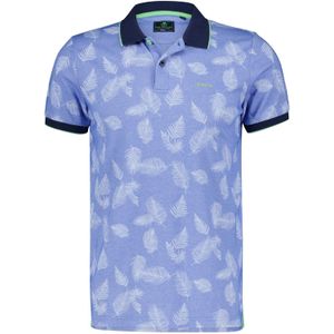 New Zealand polo Ounuora 2 knoopsnormale fit blauw geprint