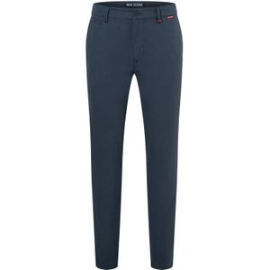 Mac katoenen broek donkerblauw effen katoen 5-pocket model Lennox Sport