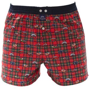 McAlson boxershort rood groen geruit auto's