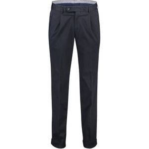 Hiltl pantalon Morello-U bandplooi donkerblauw