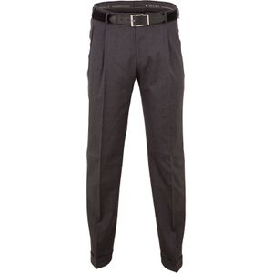 M.E.N.S. pantalon Paris middengrijs wol bandplooi