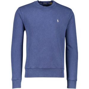 Polo Ralph Lauren sweater ronde hals blauw effen met wit logo