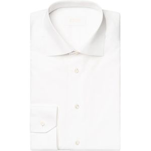 Witte Eton slim fit business overhemd