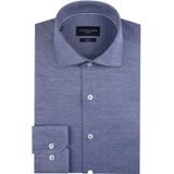 Zakelijk Cavallaro overhemd slim fit blauw uni 100% katoen