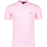 Ralph Lauren polo effen roze slim fit katoen