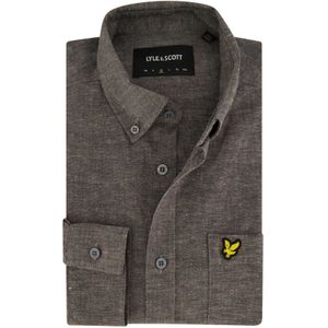 Katoenen Lyle & Scott overhemd normale fit grijs gemêleerd