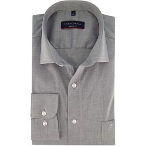 Casa Moda overhemd mouwlengte 7 grijs met borstzak