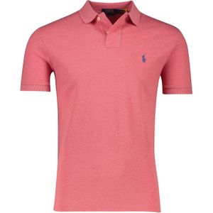 Polo Ralph Lauren polo Custom Slim Fit normale fit roze effen katoen 2 knoops