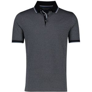 Bugatti polo wijde fit blauw geprint 100% katoen