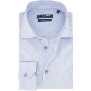 Blauw geprint Ledub overhemd mouwlengte 7 Modern Fit