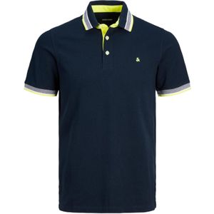 Jack & Jones polo normale fit donkerblauw effen katoen