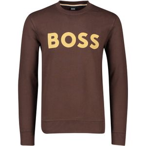 Hugo Boss sweater bruin geprint katoen