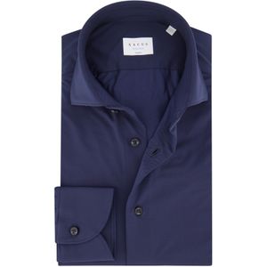 Xacus overhemd donkerblauw tailored fit effen active shirt