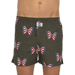 DEAL boxershort groen vlinders geprint