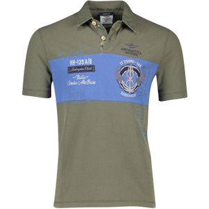 Aeronautica Militare polo groen opdruk katoen