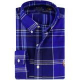 Polo Ralph Lauren casual overhemd slim fit blauw geruit 100% katoen