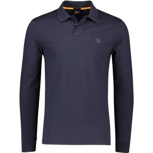 BOSS Slim Fit Polo Passerby met Logo Dark Blue