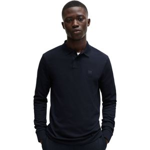 BOSS Slim Fit Polo Passerby met Logo Dark Blue