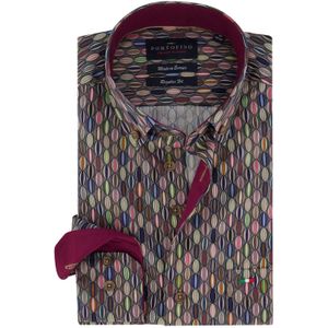 Overhemd Portofino Regular Fit patroon borstzak