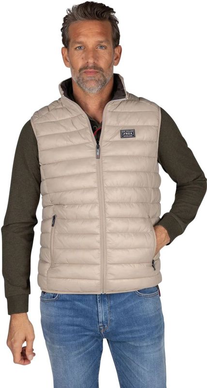 NZA bodywarmer effen beige waterdicht normale fit