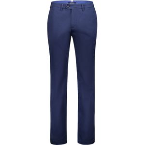 Katoenen Gardeur pantalon donkerblauw katoen slim fit