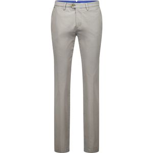 Gardeur lichtgrijze slim fit katoenen pantalon flatfront model