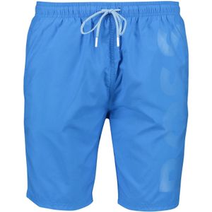 Boss zwemshort effen blauw polyester