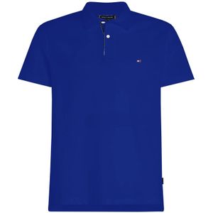 Donkerblauwe Tommy Hilfiger polo normale fit effen katoen