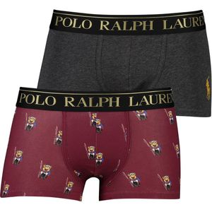 Polo Ralph Lauren 2-pack boxershorts rood/ grijs geprint katoen