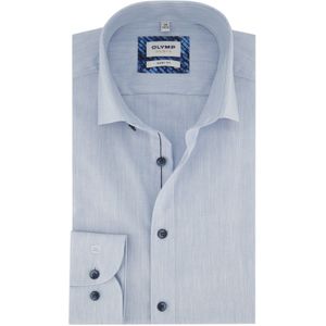 Olymp business overhemd Level Five extra slim fit lichtblauw effen katoen contrast knopen