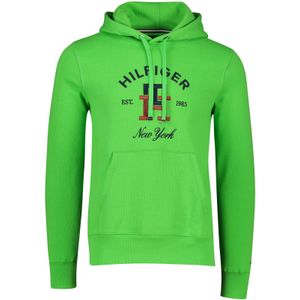 Tommy Hilfiger sweater groen met print katoen