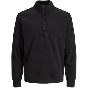 Jack & Jones trui Plus Size opstaande kraag zwart effen