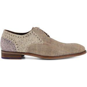 Floris van Bommel nette schoenen beige met print leer