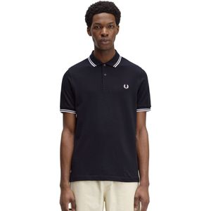 Fred Perry Polo Navy White - Heren