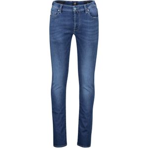 Tramarossa jeans Leonardo blauw effen katoen lichte stiksel