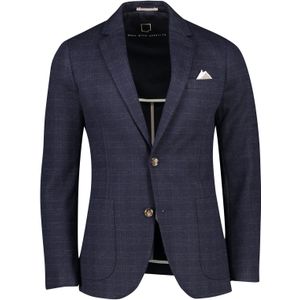 Born With Appetite colbert donkerblauw geruit wol slim fit