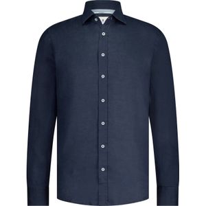 State of Art regular fit overhemd donkerblauw effen