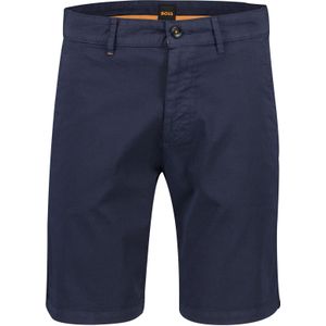 Boss Orange slim fit chino bermuda effen donkerblauw katoen